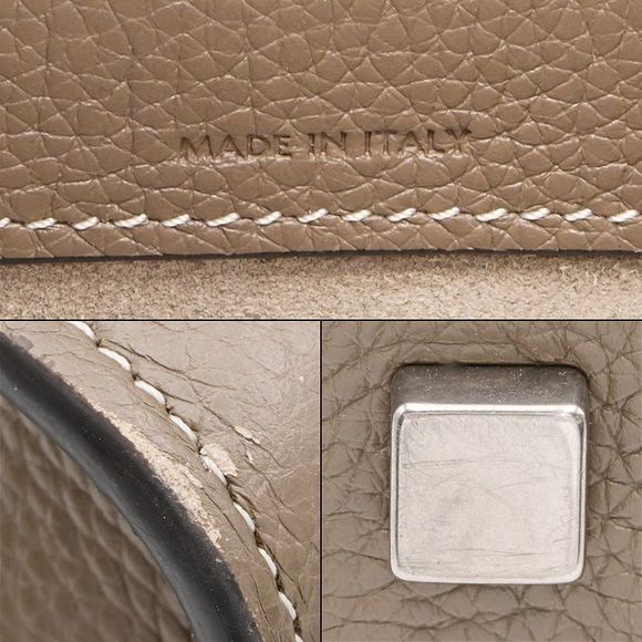 Celine Calfskin Tote Greige Handbag Luggage Suri Drummed - Picture 6 of 7